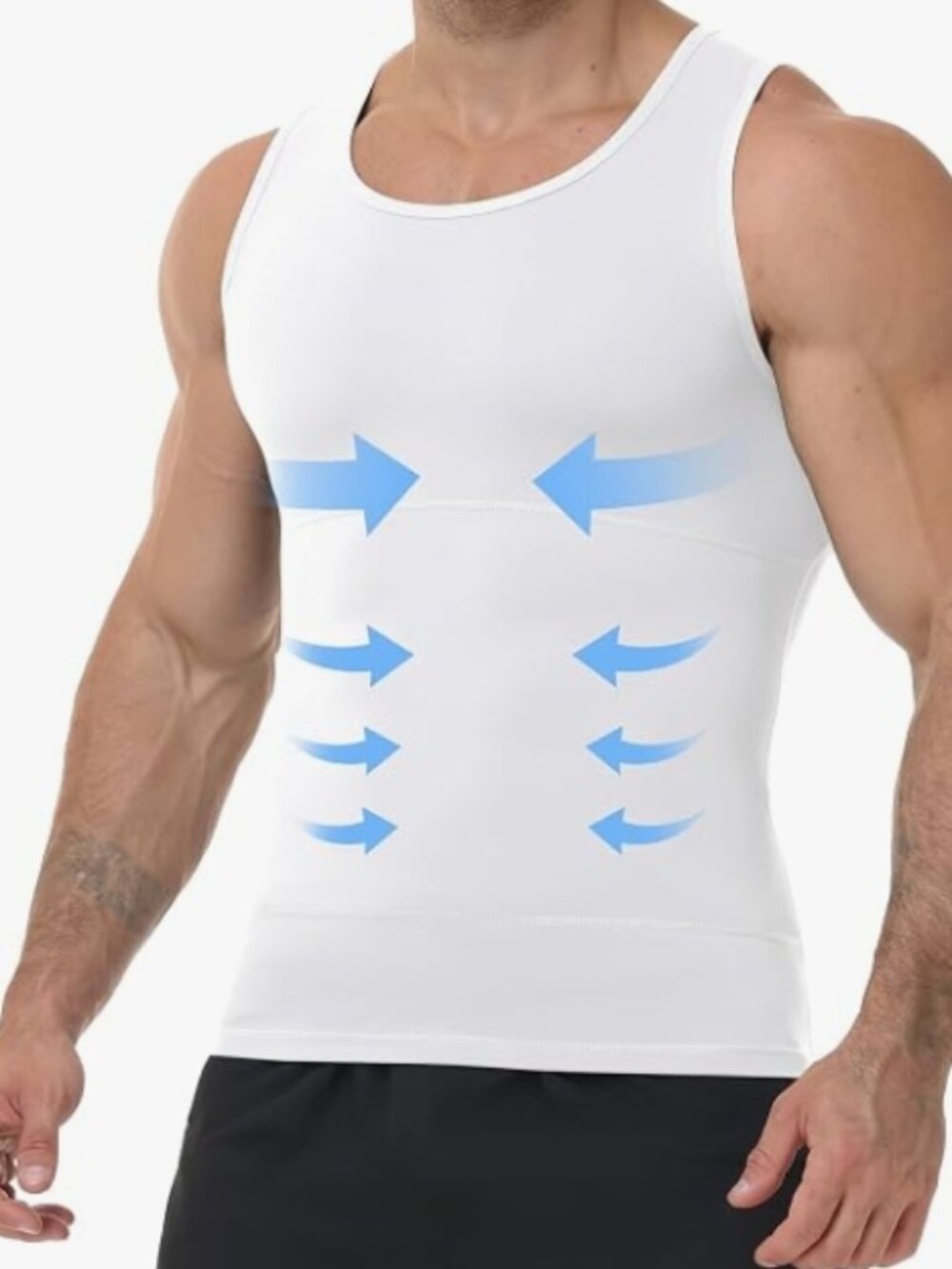Mens Shapewear Compression Tank Top, Slimming Body Shaper